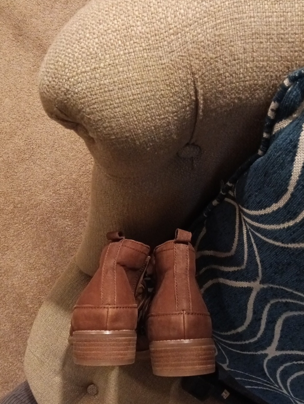 Earth Leather Zip Women's Brown Ankle Boots - Casual Zip Booties - Picture 14 of 14